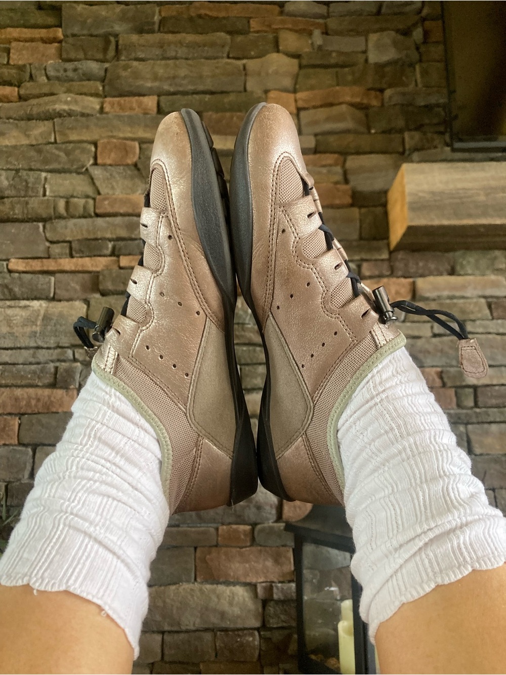ECCO Bluma Toggle Sneakers Metallic Bronze Sneakerina Size 7.5/8